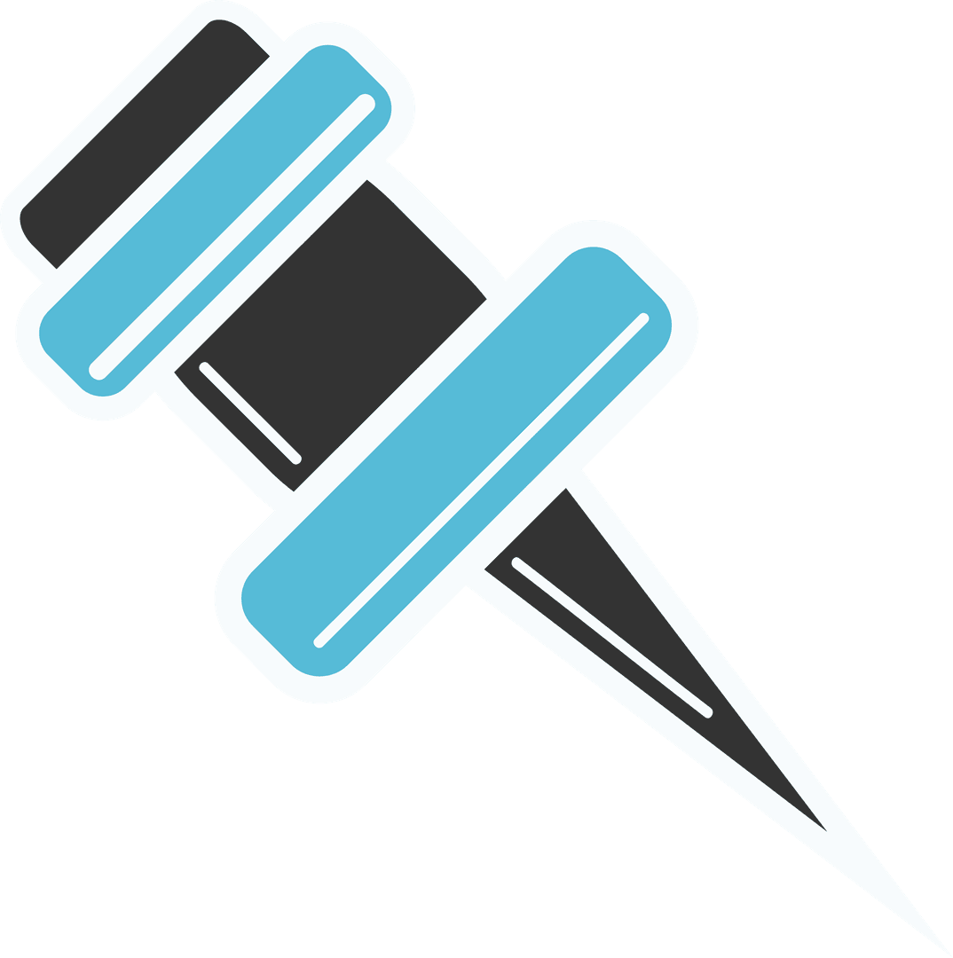 Transparent Blue Pin Design for Creative Projects