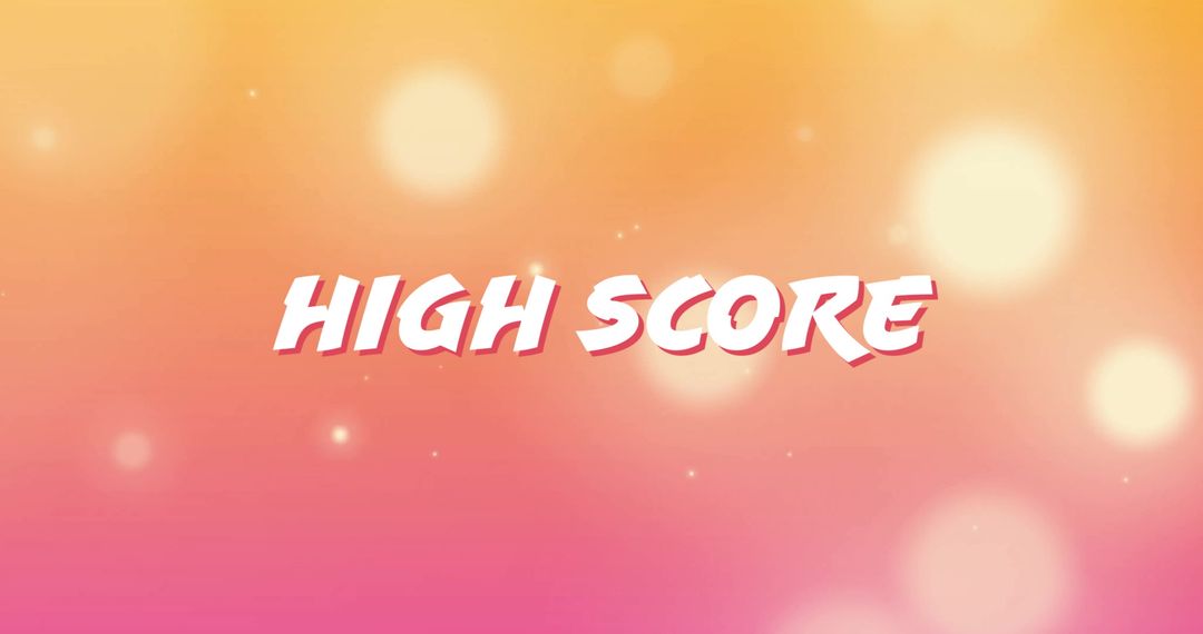 High Score Message on Vibrant Gradient Abstract Background