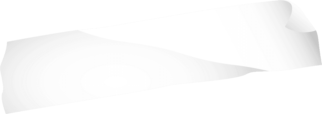 Curved 3D Ribbon Banner on Transparent Background for Modern Design