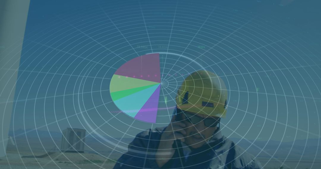 Renewable Energy Analysis with Wind Turbine and Data Overlay