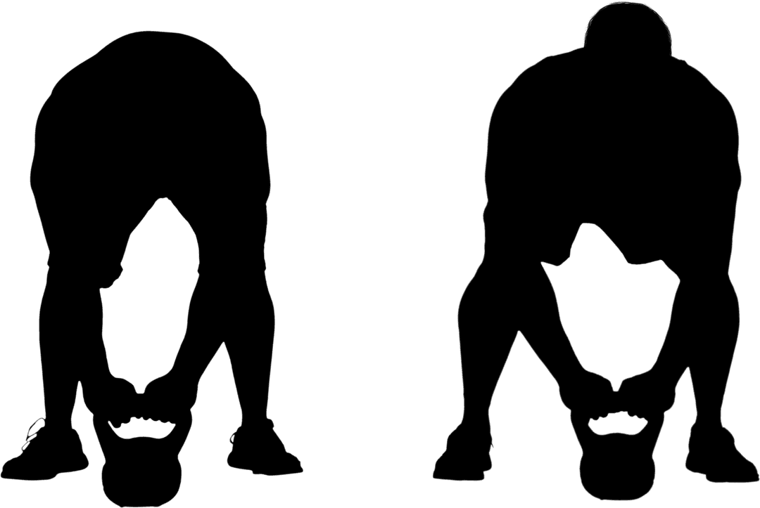 Transparent Silhouette of People Lifting Dumbbells in Fitness Routine