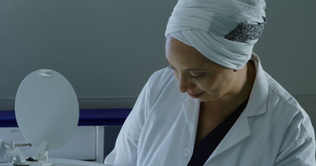 Female Scientist Working in Laboratory with Advanced Equipment - Free Images, Stock Photos and Pictures on Pikwizard.com