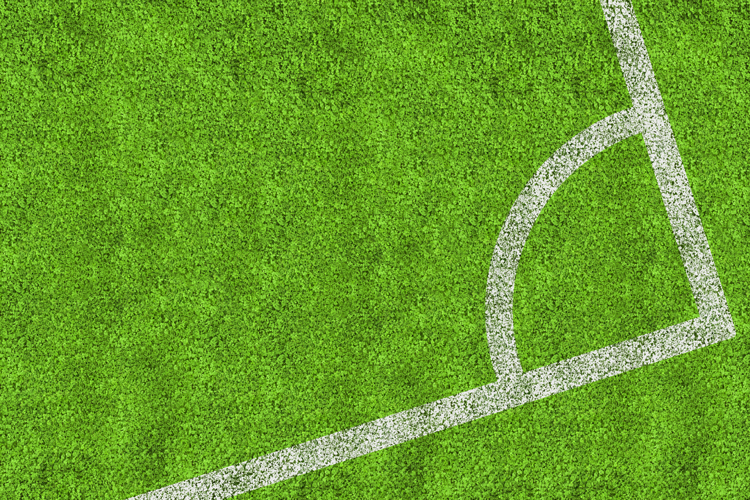 Transparent View of Football Pitch Corner with Turf Lines - Download Free Stock Images Pikwizard.com