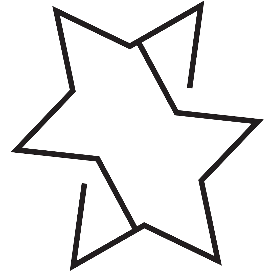 Geometric Star Illustration Transparent Background Concept Design