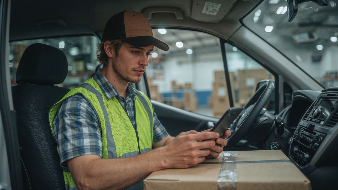 Driver in Warehouse Using Smartphone for Efficient Logistics Management