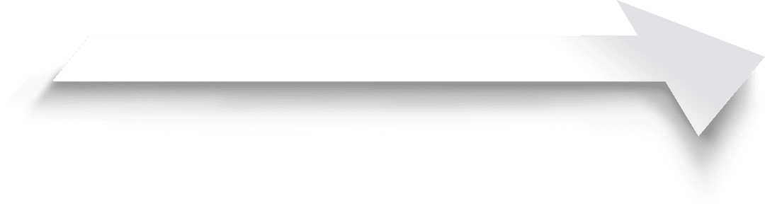 Long White Transparent Arrow on Black Background for Direction