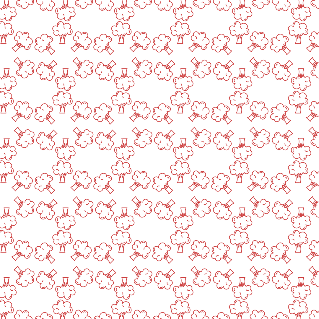 Transparent Pattern of Red Broccoli Shapes Elegant Design - Download Free Stock Images Pikwizard.com