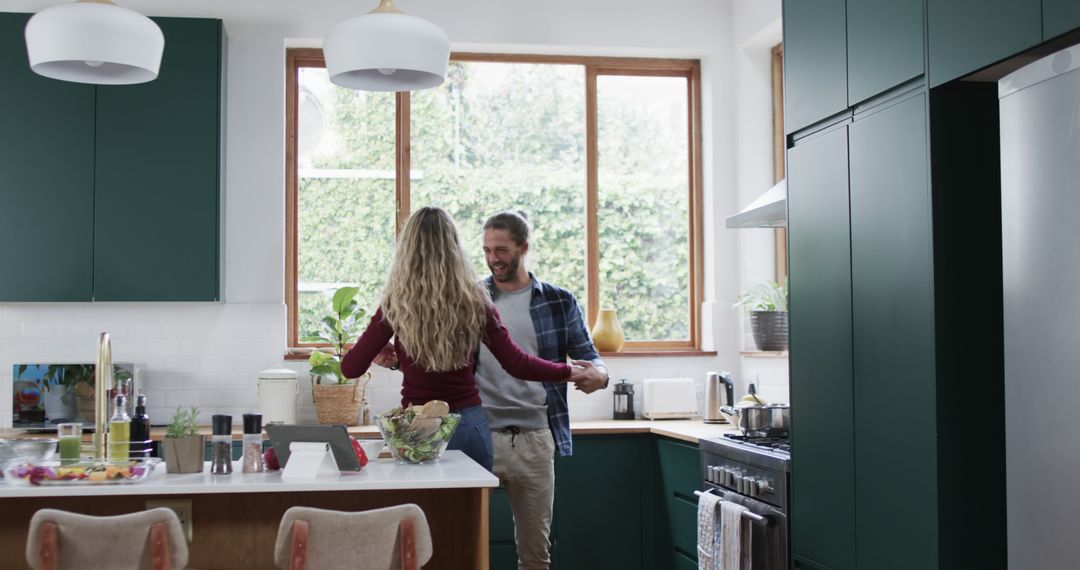 Couple Dancing in Stylish Kitchen