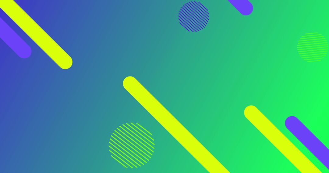 Vibrant Abstract Shapes Over Gradient Background