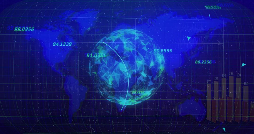 Futuristic Global Financial Data Visualization