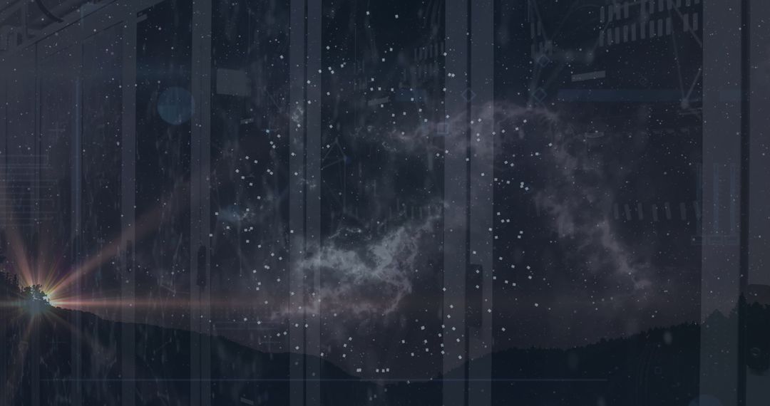 Digital Shapes Interplay in Virtual Server Environment at Night