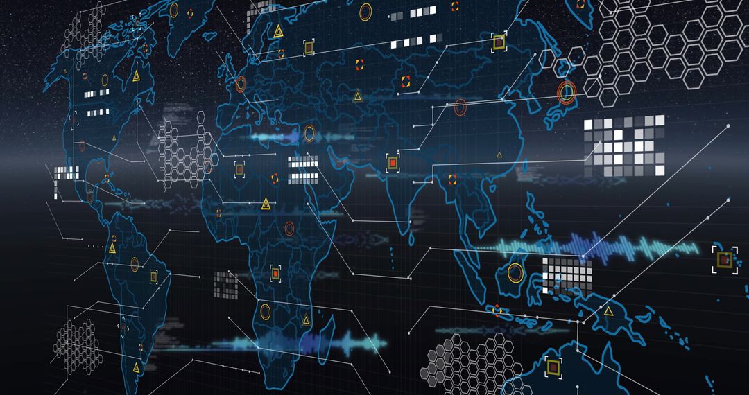Global Network Connections Digital Technology Concept