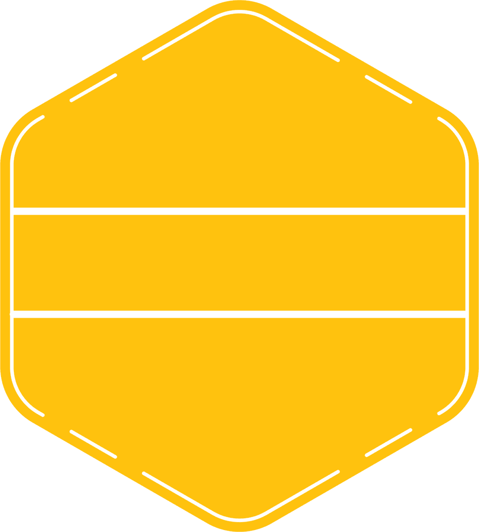 Yellow Badge Emblem with Copy Space on Transparent Background