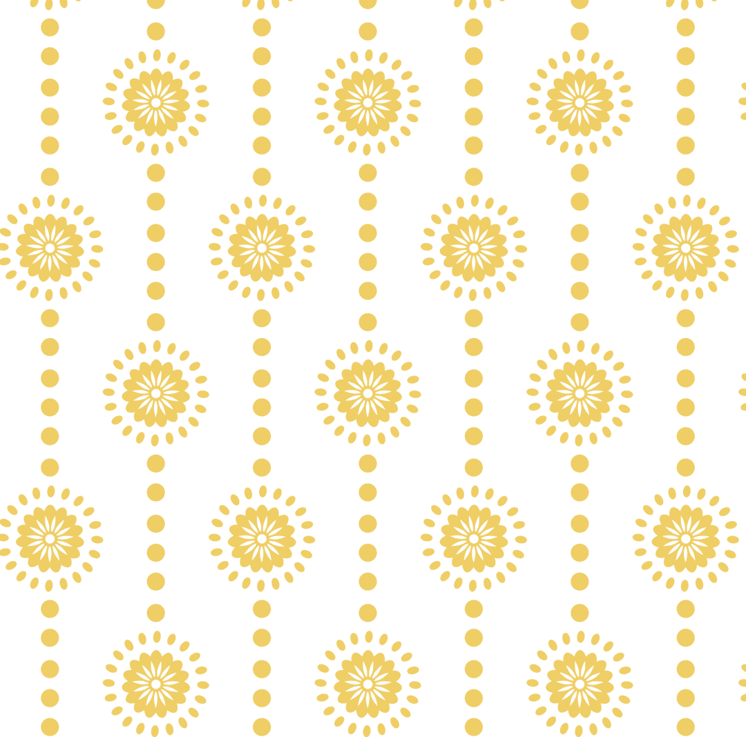 Decorative Yellow Circle Pattern on Transparent Path