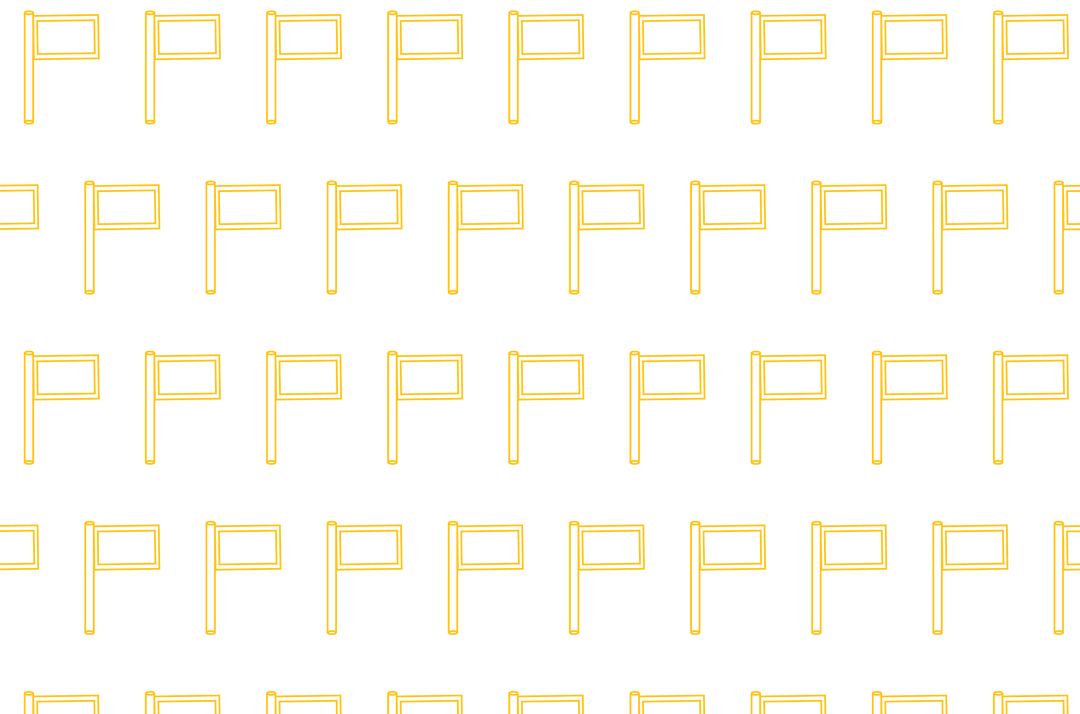 Yellow Pattern Signs on Transparent Background Illustration