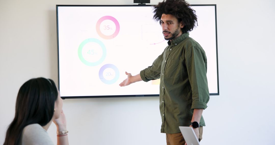 Professional Team Analyzing Data in Tech Driven Office Meeting