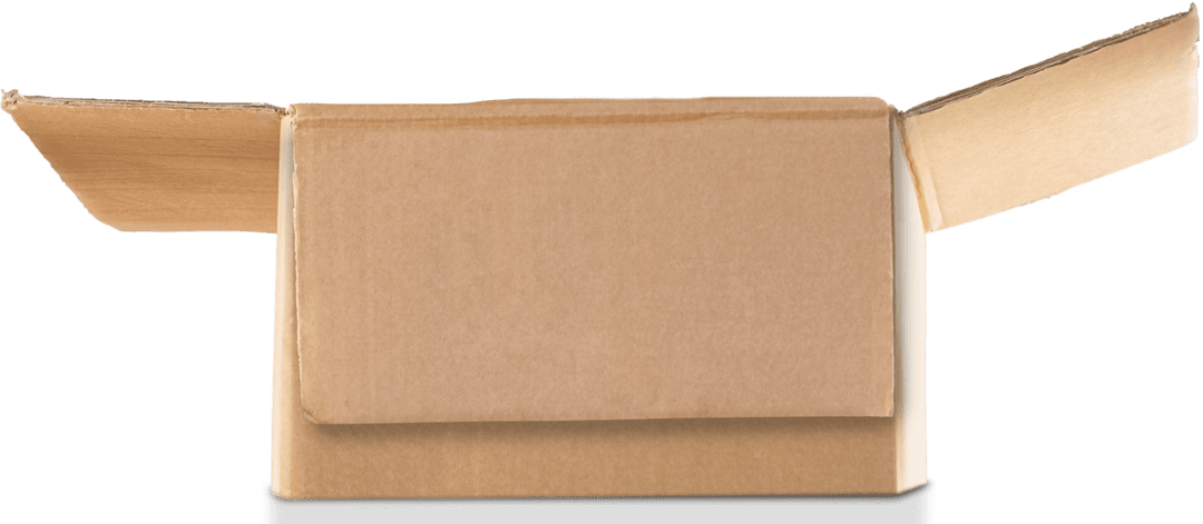Open Cardboard Box on Transparent Background Versatile for Packaging Use