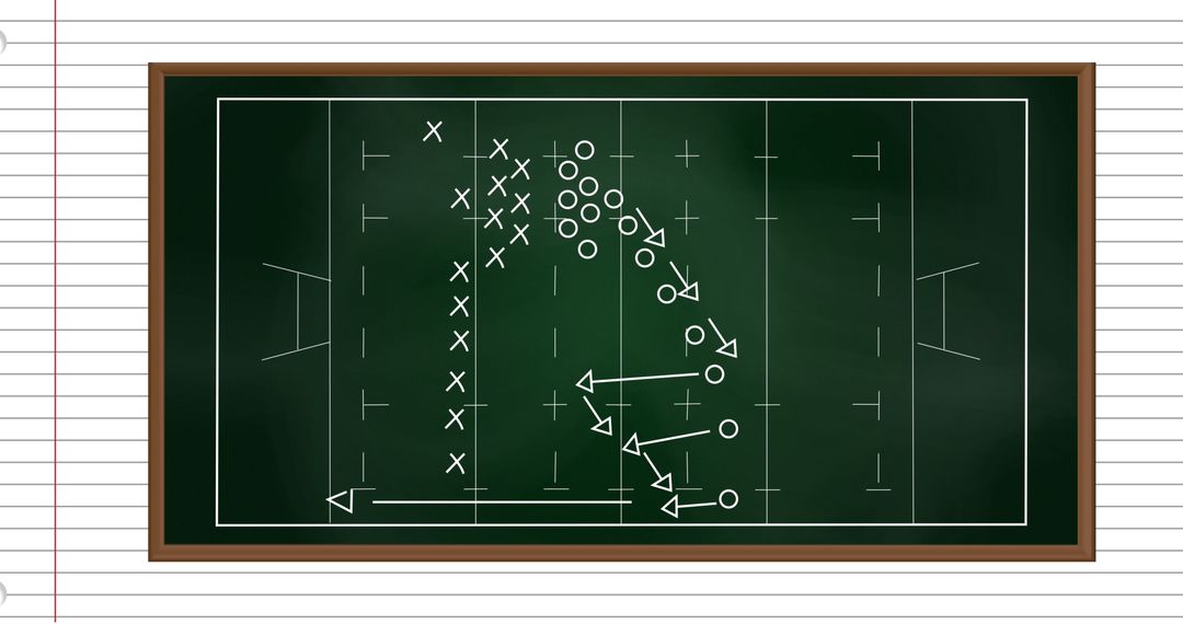 Football Strategy Chalkboard Play for Team Planning - Free Images, Stock Photos and Pictures on Pikwizard.com