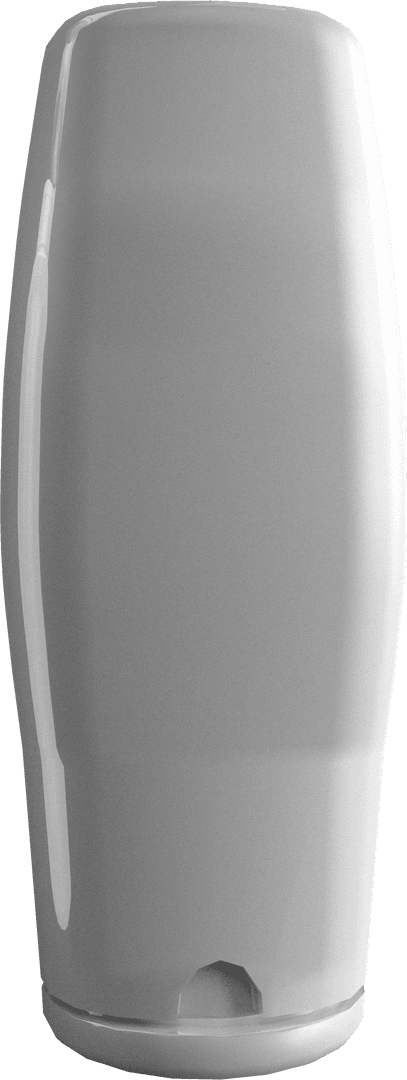 Transparent Plastic Shampoo Bottle Isolated on White Background