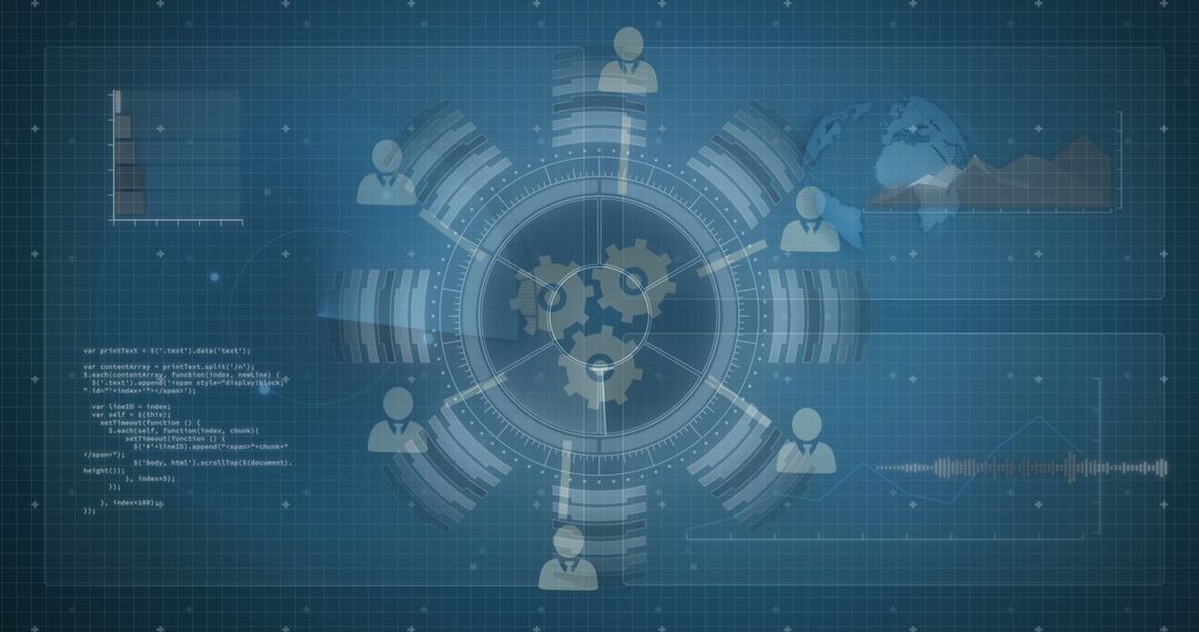 Digital Network Interface with Interconnected User Icons