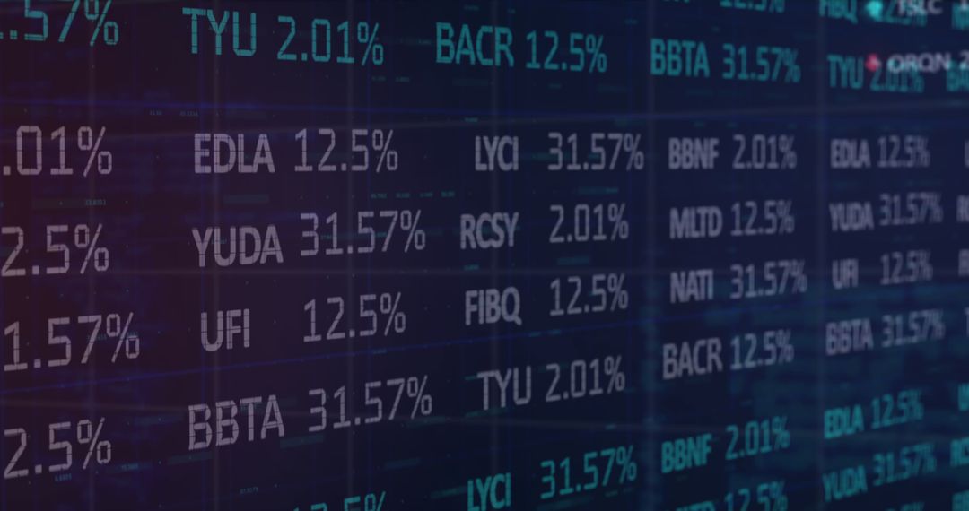 Stock Market Data Visualization on Digital Screen