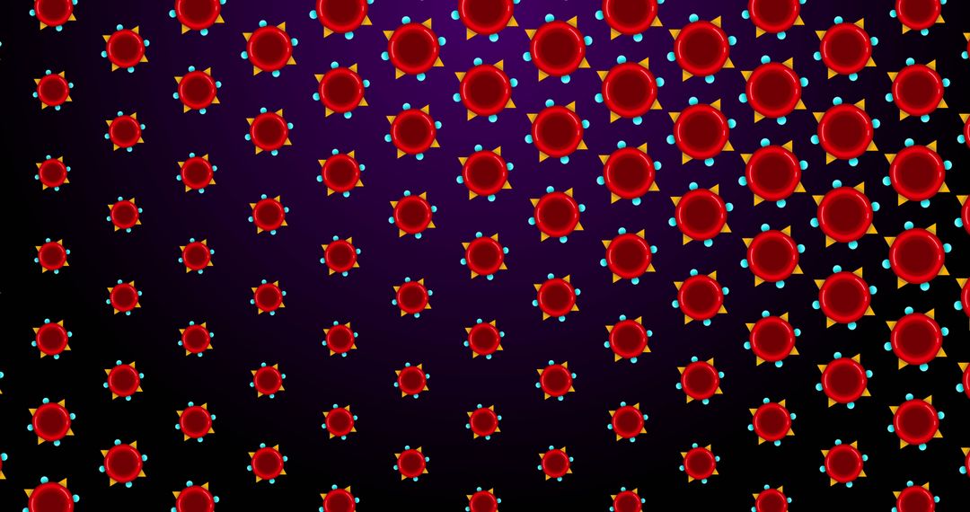 Digital Visualization of Red Cells Against Vivid Background