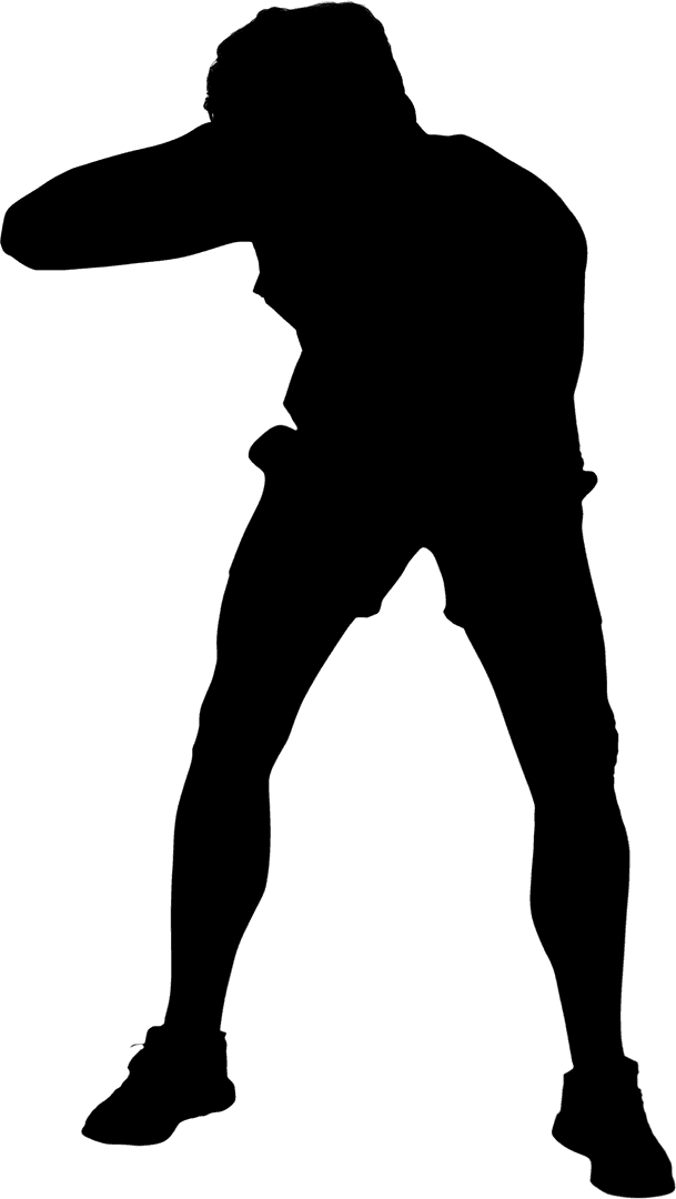 Transparent Silhouette of Runner Resting