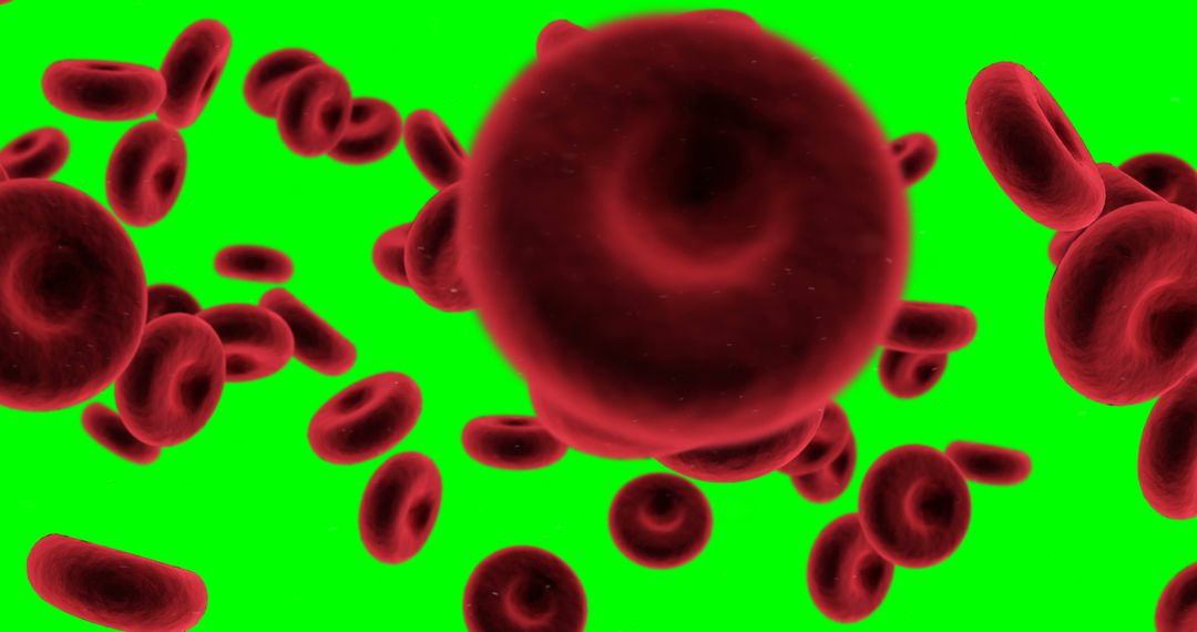 Close-up View of Red Blood Cells on Bold Green Background - Free Images, Stock Photos and Pictures on Pikwizard.com