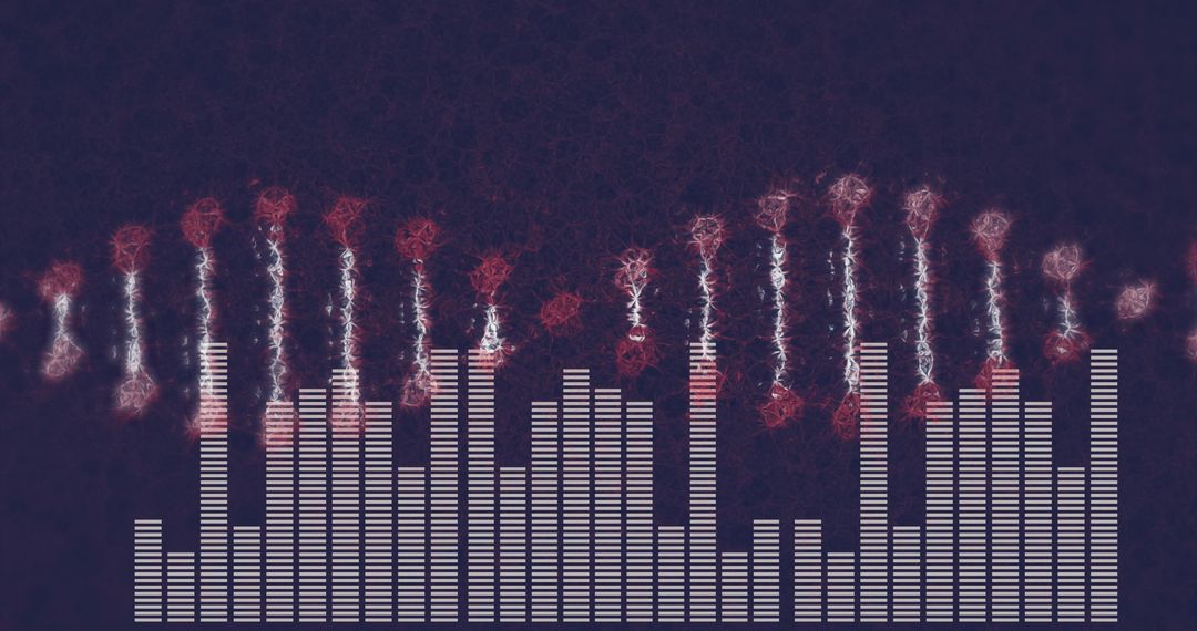 Futuristic Digital Audio Equalizer with Neon Glows