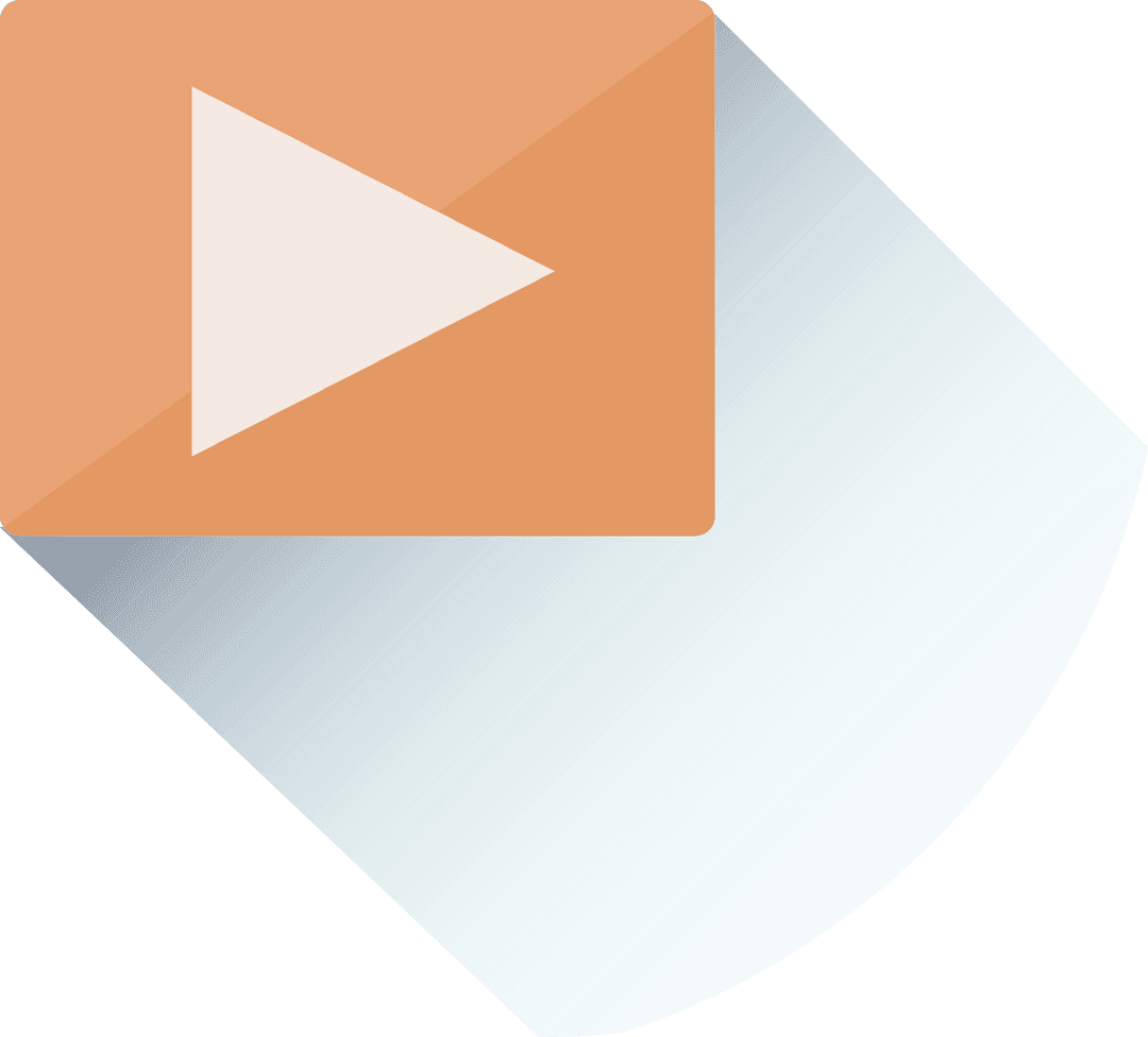 Transparent Play Button Symbol Shadowed Background