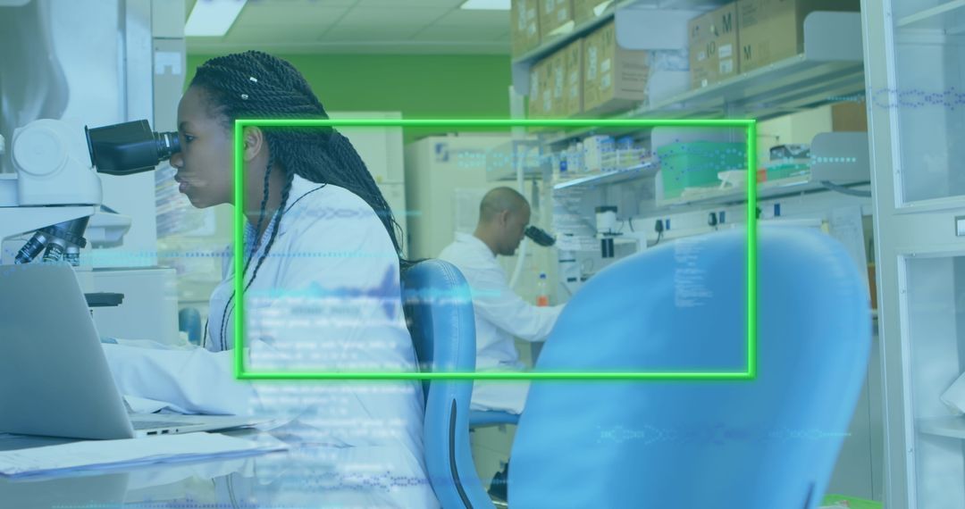 Innovative African American Scientists Working in Modern Laboratory