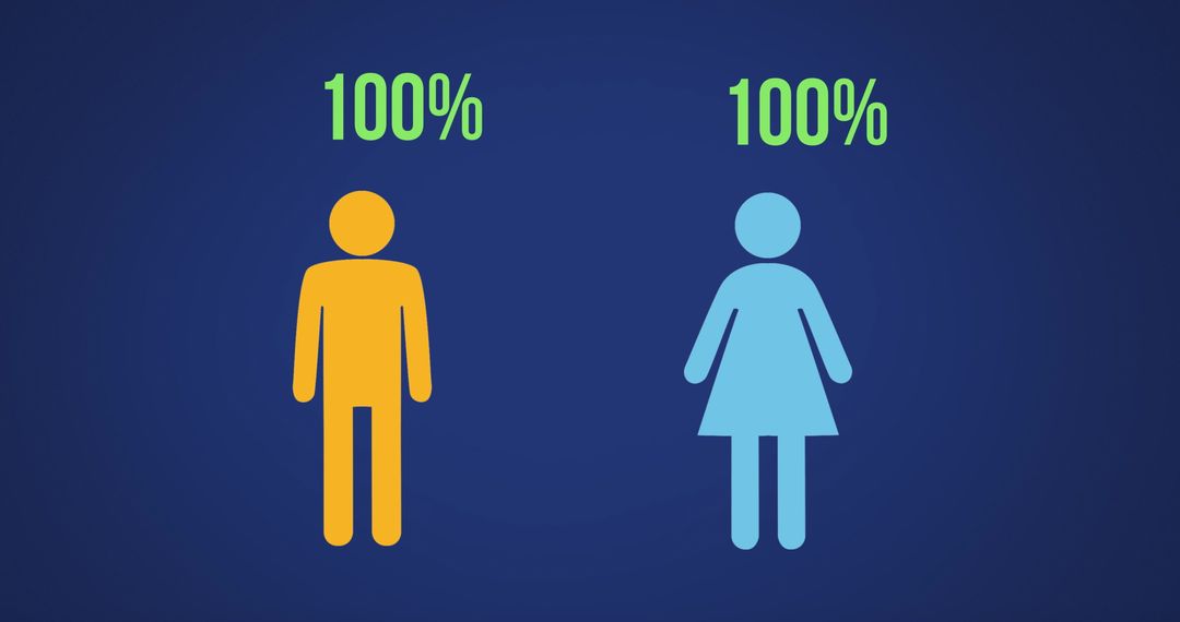 Gender Equal Representation Concept in Infographics