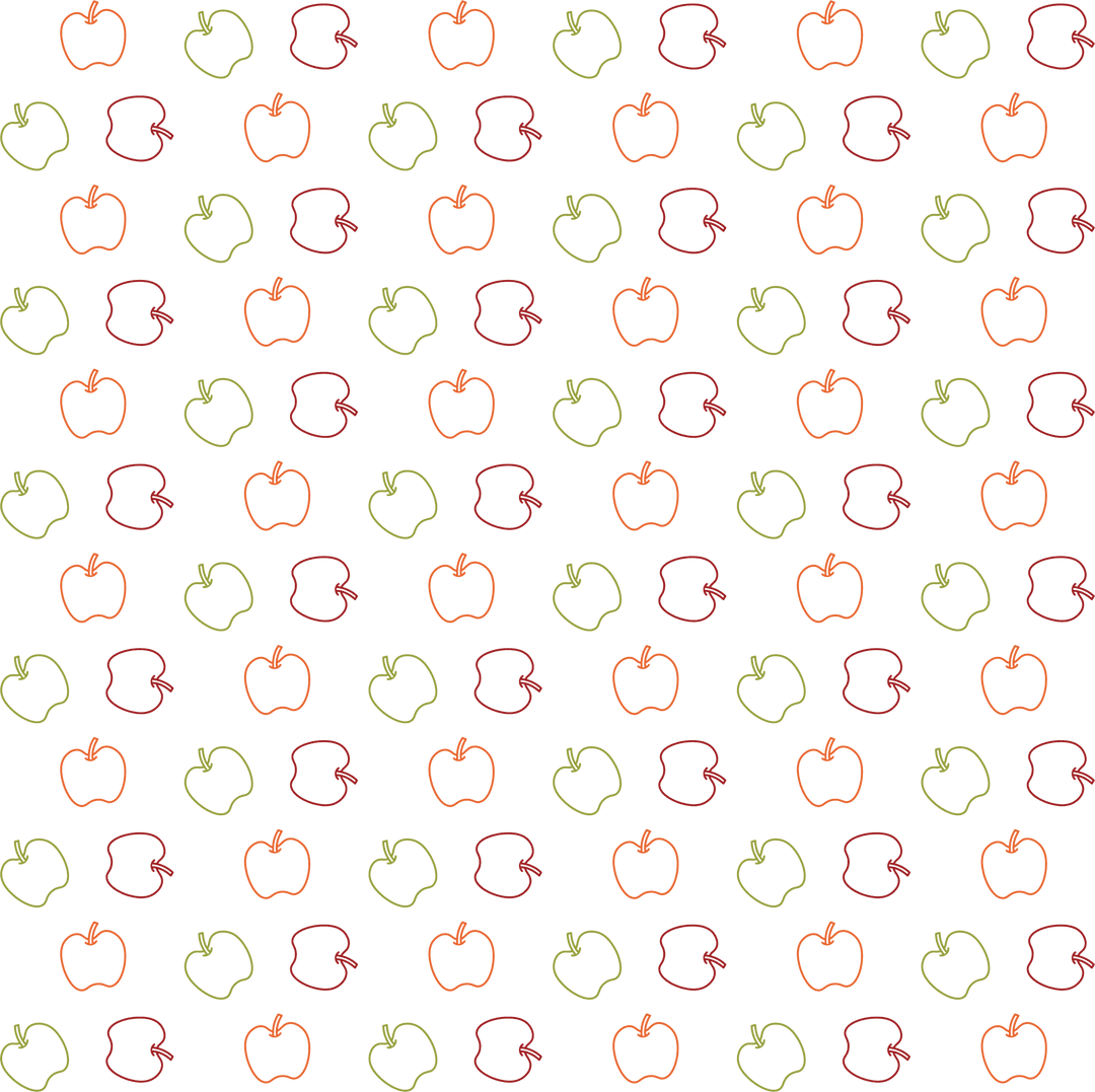 Transparent Colorful Apple Pattern on Black Background