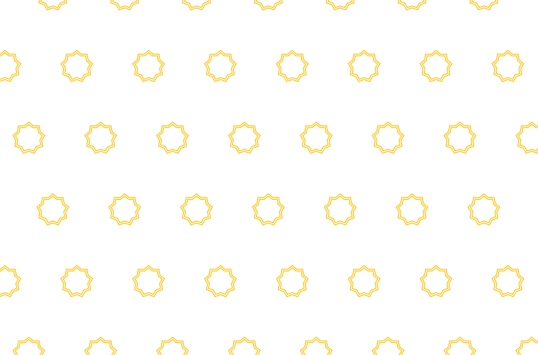 Pattern of Yellow Star Shapes on Transparent Background