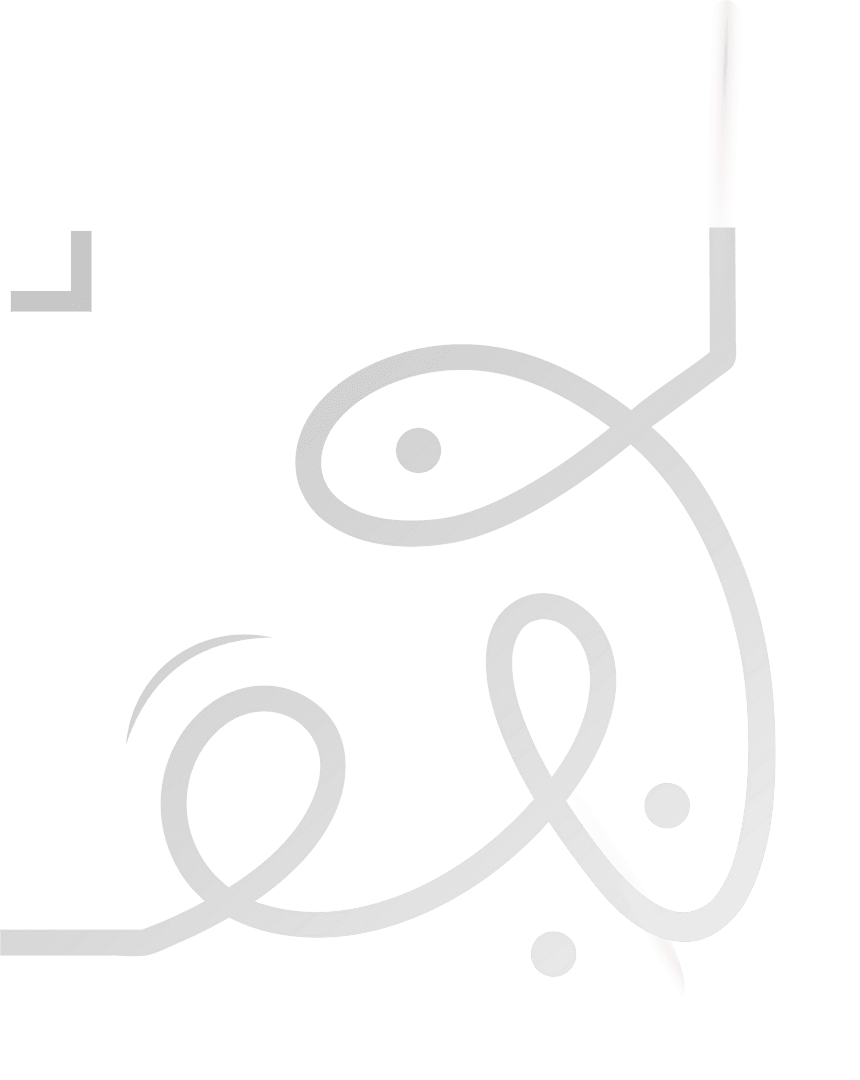 Elegant Abstract Looped Line Design on Transparent Background