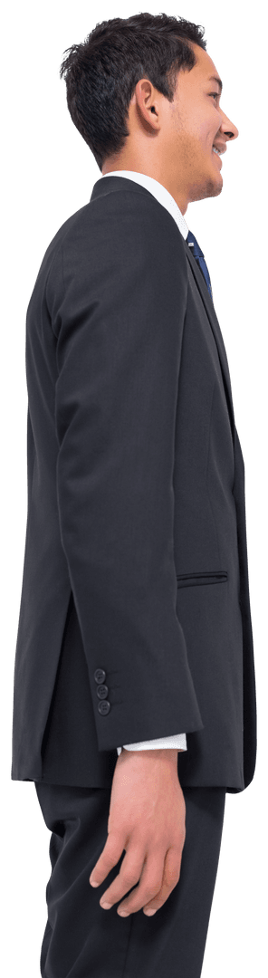 Happy Asian Businessman Looking Confident on Transparent Background