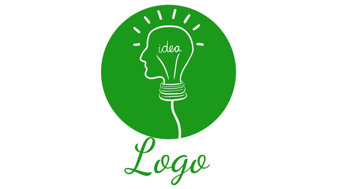 Innovative Logo with Human Profile and Light Bulb - Download Free Stock Templates Pikwizard.com