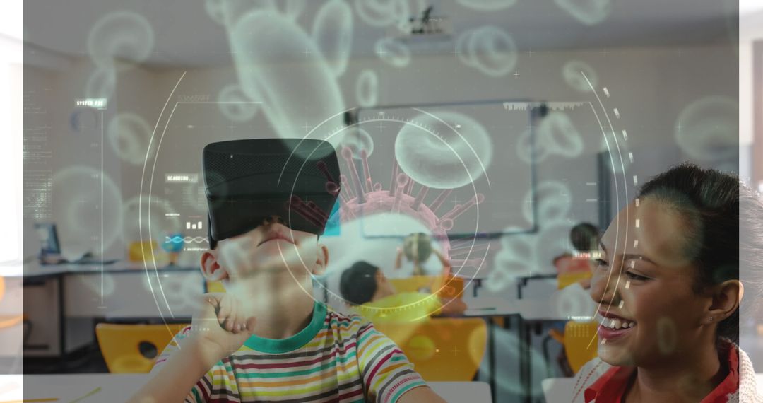 Virtual Reality in Education with Virus Concept