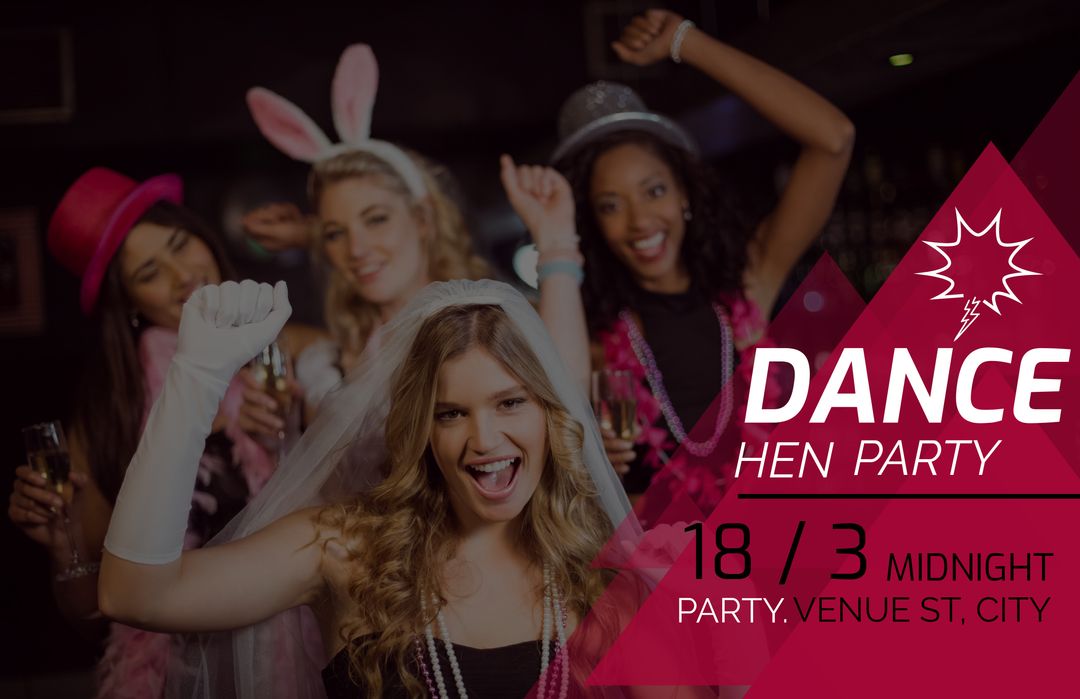 Vibrant Hen Party with Happy Friends Celebrating