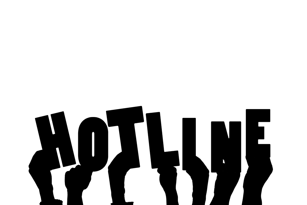 Transparent Hotline Communication Vector Hands Design