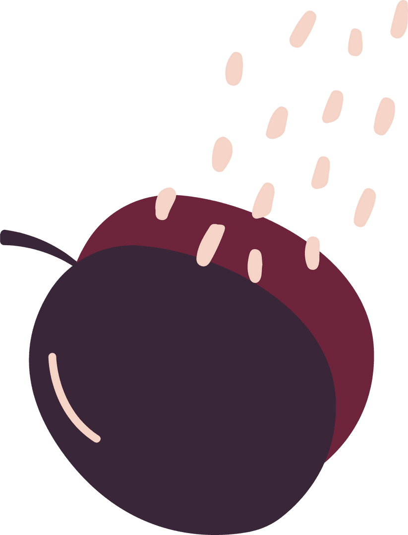 Chocolate Donut with Maroon Icing and Sprinkles on Transparent Background