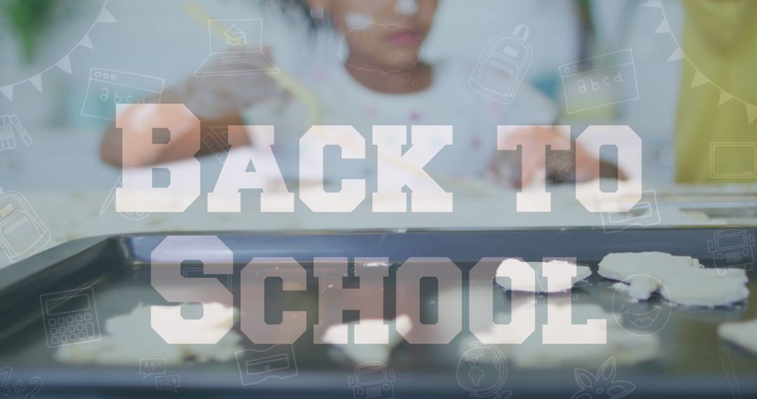 Back to School Theme with Girl Baking Cookies