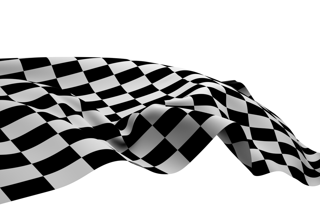 Waving Checkered Flag on Transparent Background - Download Free Stock Images Pikwizard.com