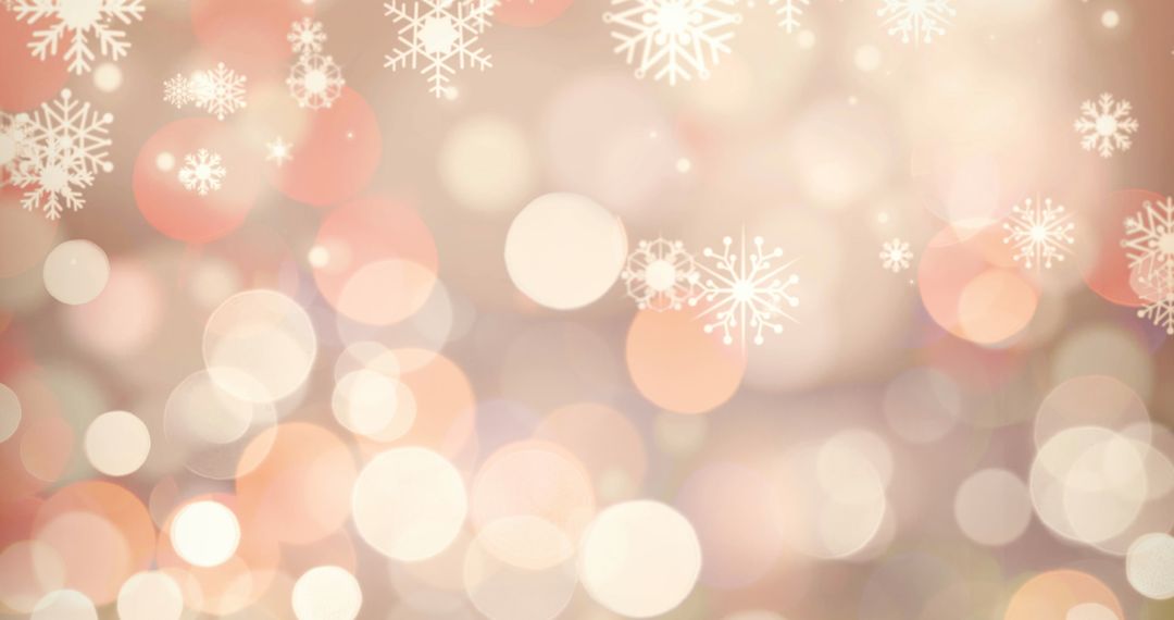 Warm Festive Background with Delicate Snowflakes