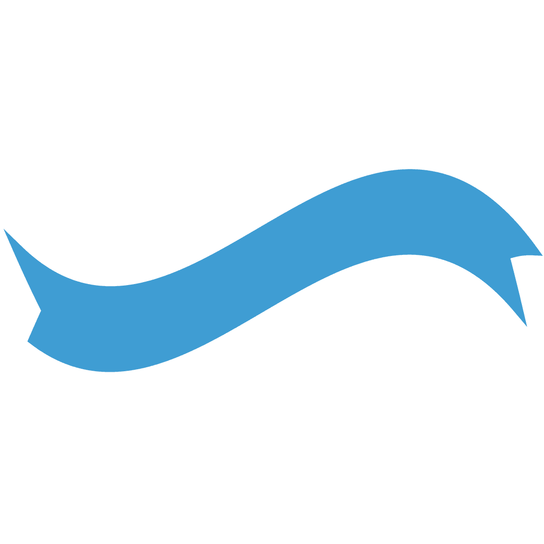 Transparent Blue Ribbon with Copy Space for Branding