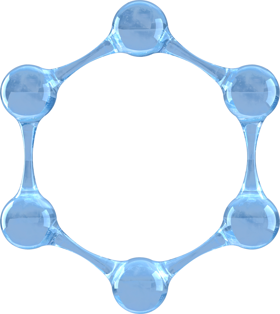 Close-up of Transparent Molecule Model in Blue Liquid Form - Download Free Stock Images Pikwizard.com