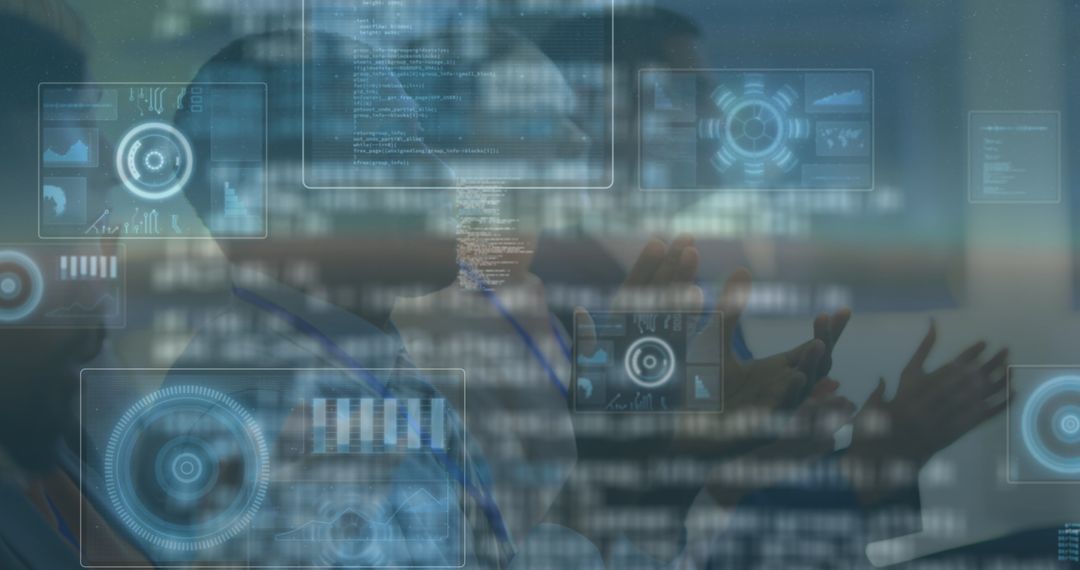 Business Team Applauding Digital Data Analytics Presentation