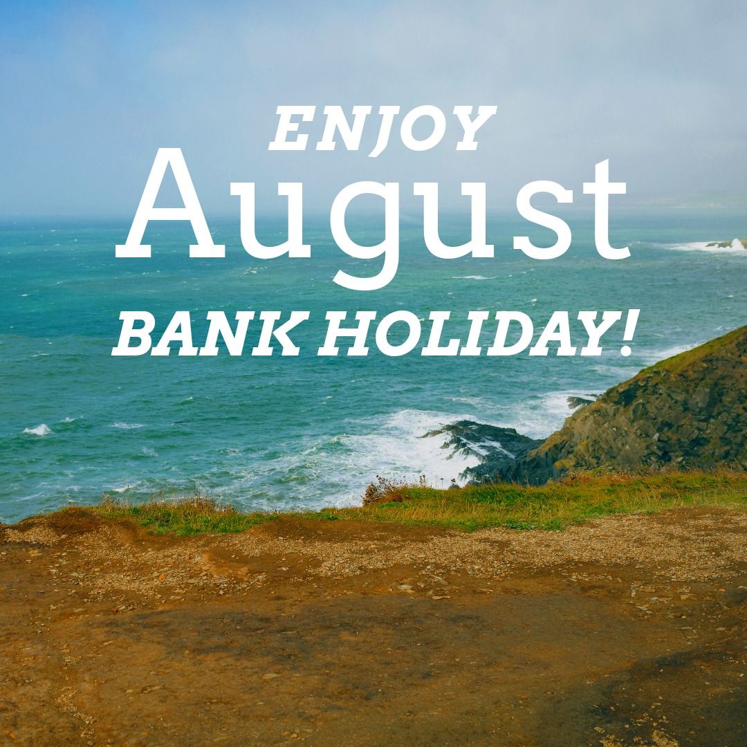 Coastal View with August Bank Holiday Greeting - Download Free Stock Templates Pikwizard.com