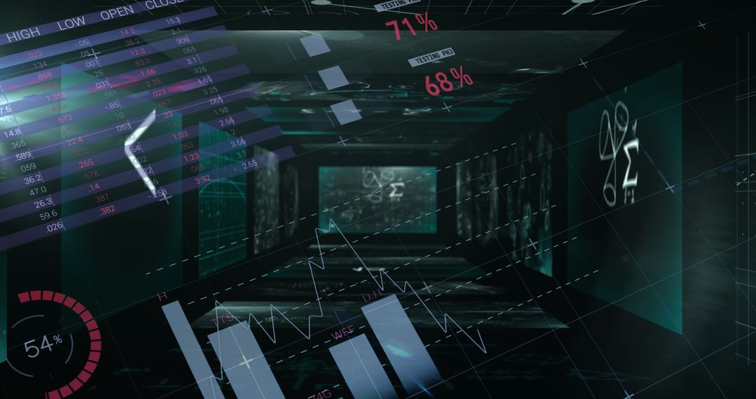 Futuristic Dashboard Displaying Advanced Data Analytics