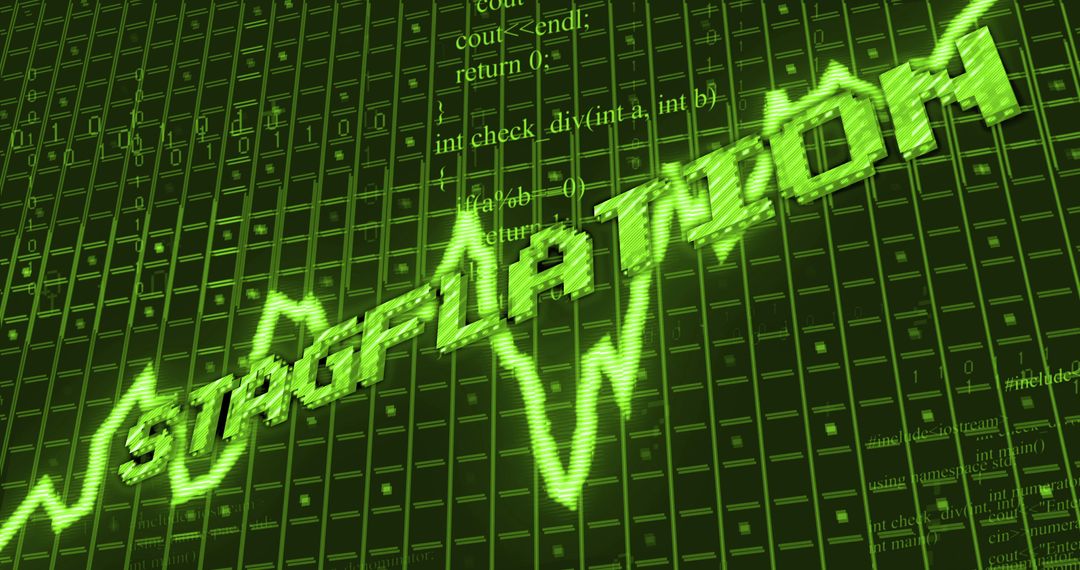 Stagflation Represented in Digital Data Display